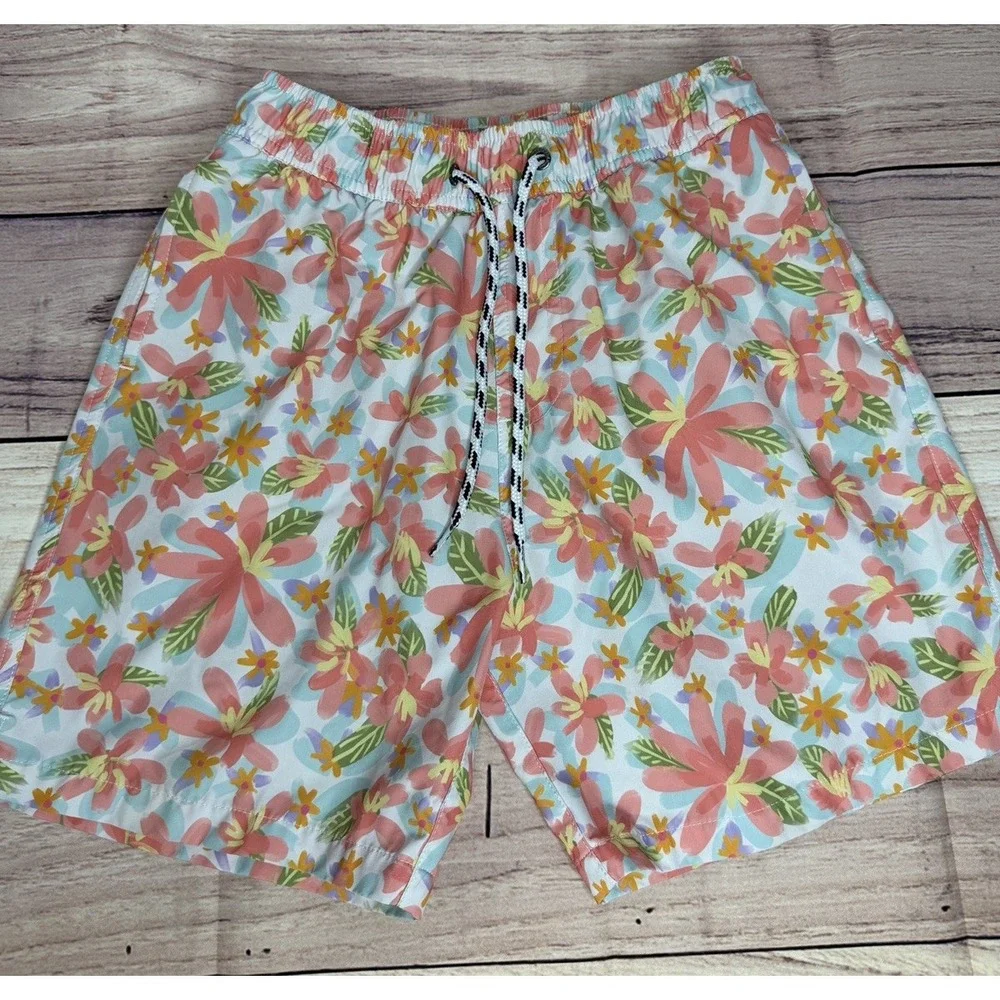 Snapper Rock Tropical Hawaiian Floral Swim Trunks Youth XL 14–16 Board Shorts